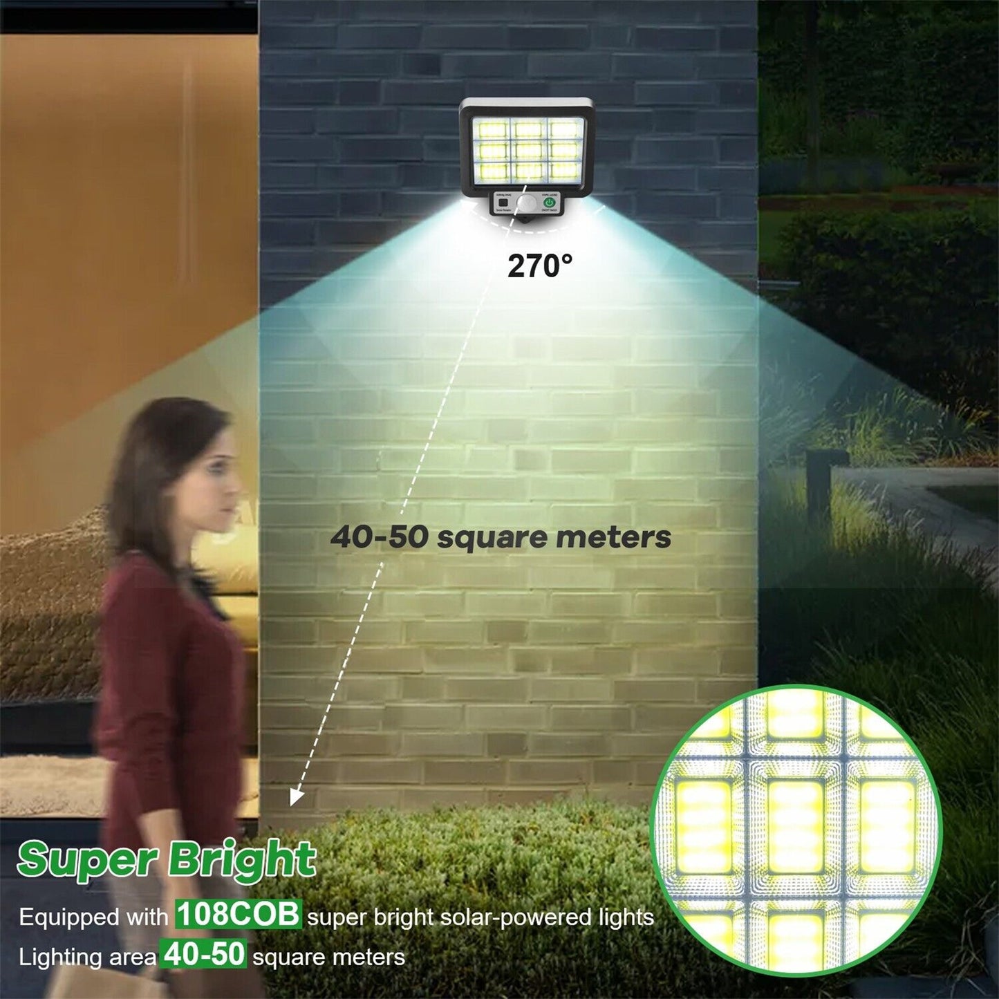 Usb Solar Street Lights Outdoor Solar Lamp Waterproof Motion Sensor Security Lighting For Garden Patio Path Yard