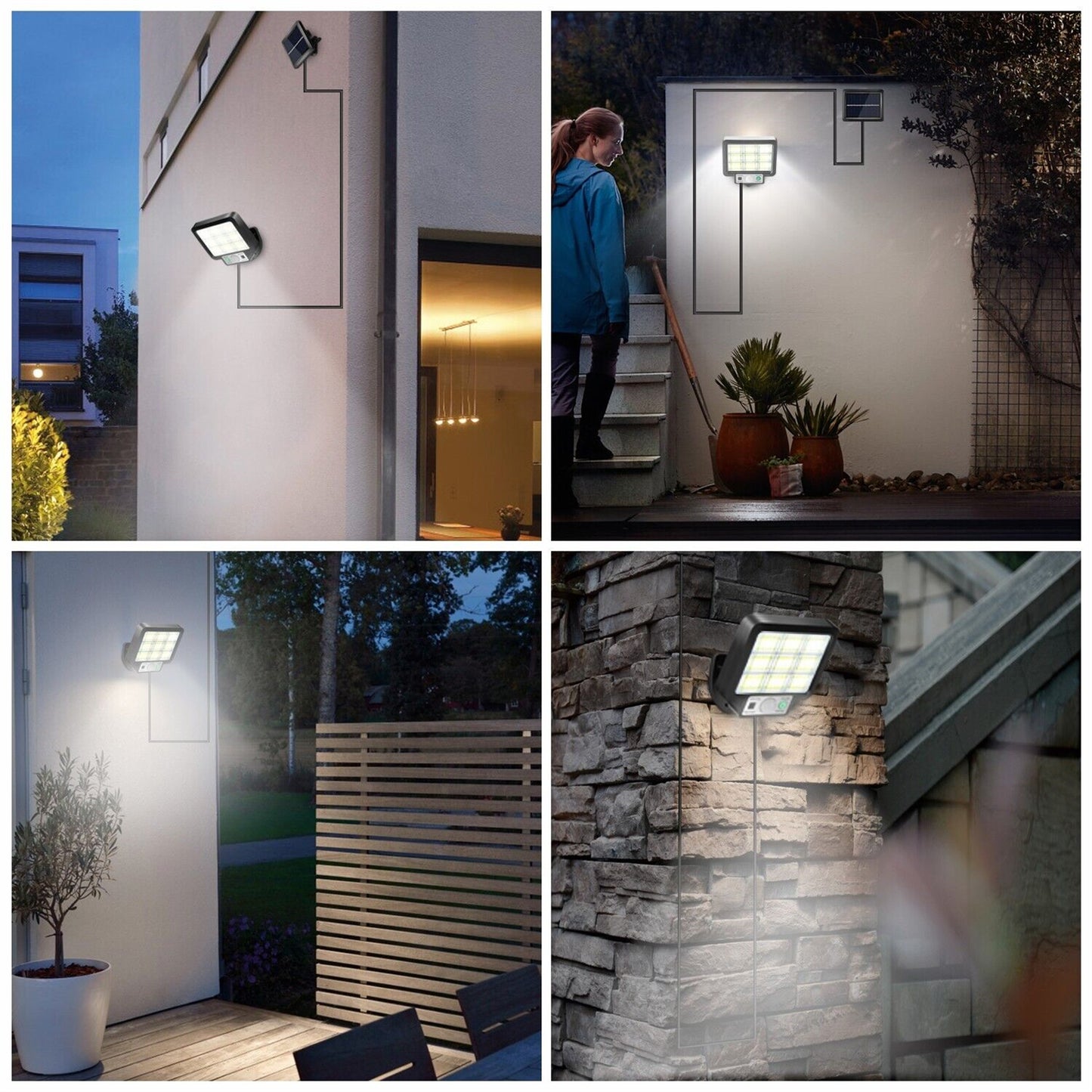 Usb Solar Street Lights Outdoor Solar Lamp Waterproof Motion Sensor Security Lighting For Garden Patio Path Yard