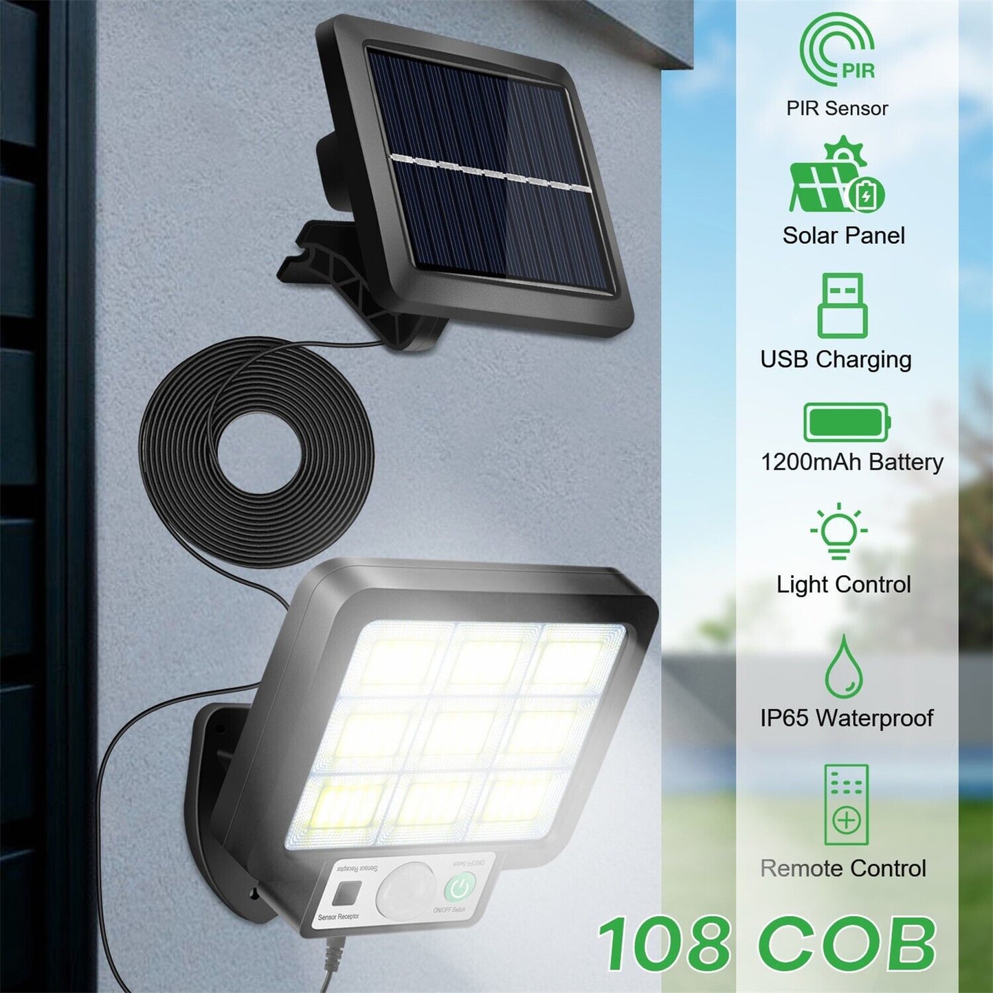 Usb Solar Street Lights Outdoor Solar Lamp Waterproof Motion Sensor Security Lighting For Garden Patio Path Yard