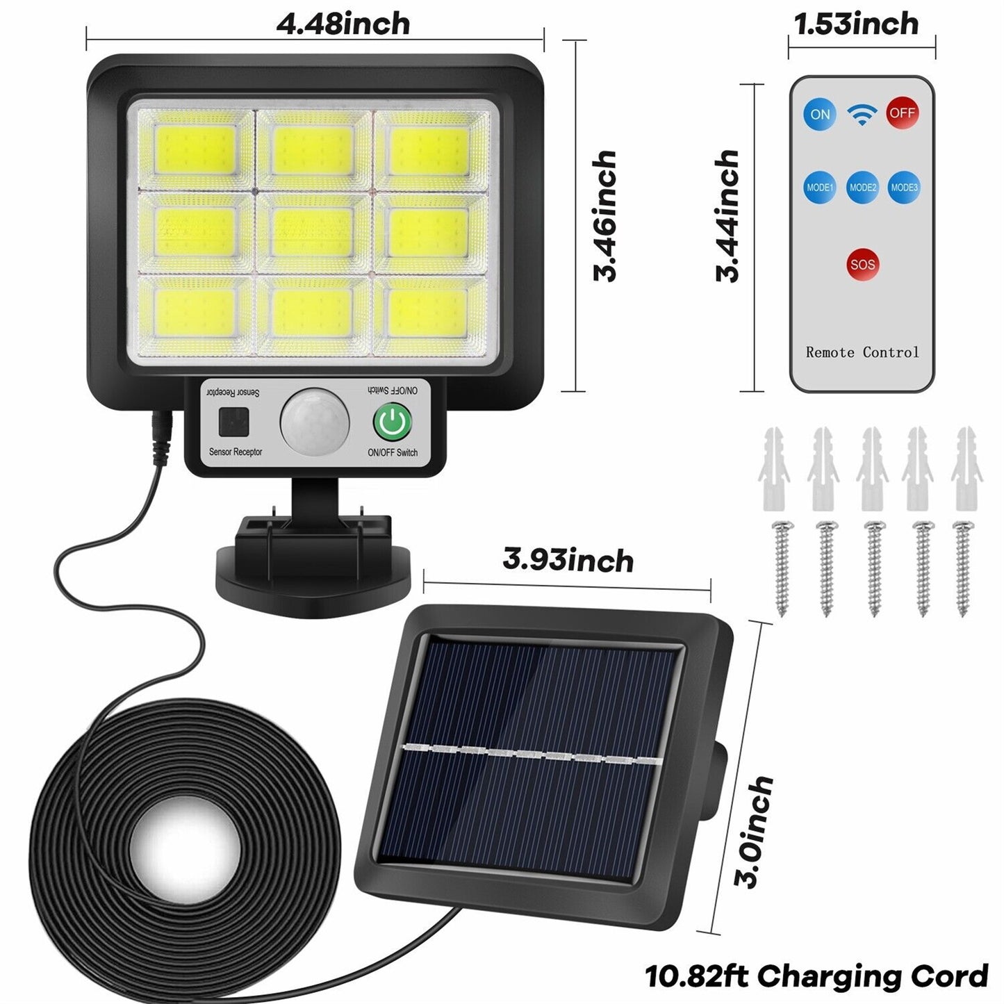 Usb Solar Street Lights Outdoor Solar Lamp Waterproof Motion Sensor Security Lighting For Garden Patio Path Yard