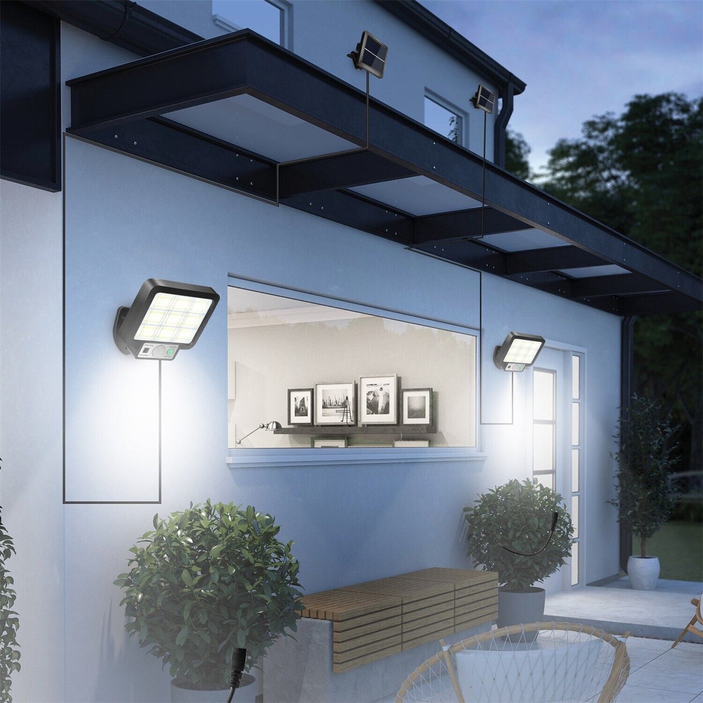 Usb Solar Street Lights Outdoor Solar Lamp Waterproof Motion Sensor Security Lighting For Garden Patio Path Yard