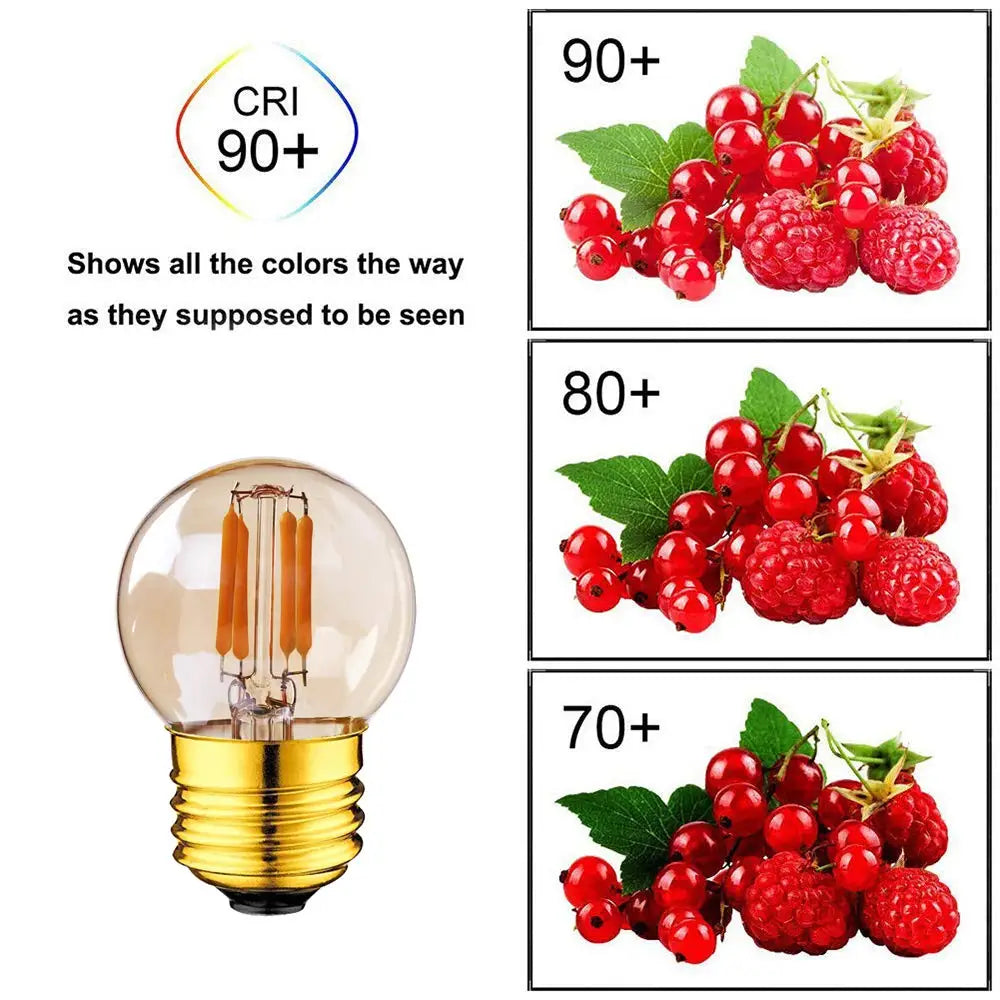6pcs G40 E27 LED Filament Light Bulb Lamp 220V Vintage Frosted Amber Glass Ampoule Warm White String Replace Bulbs Home Decor