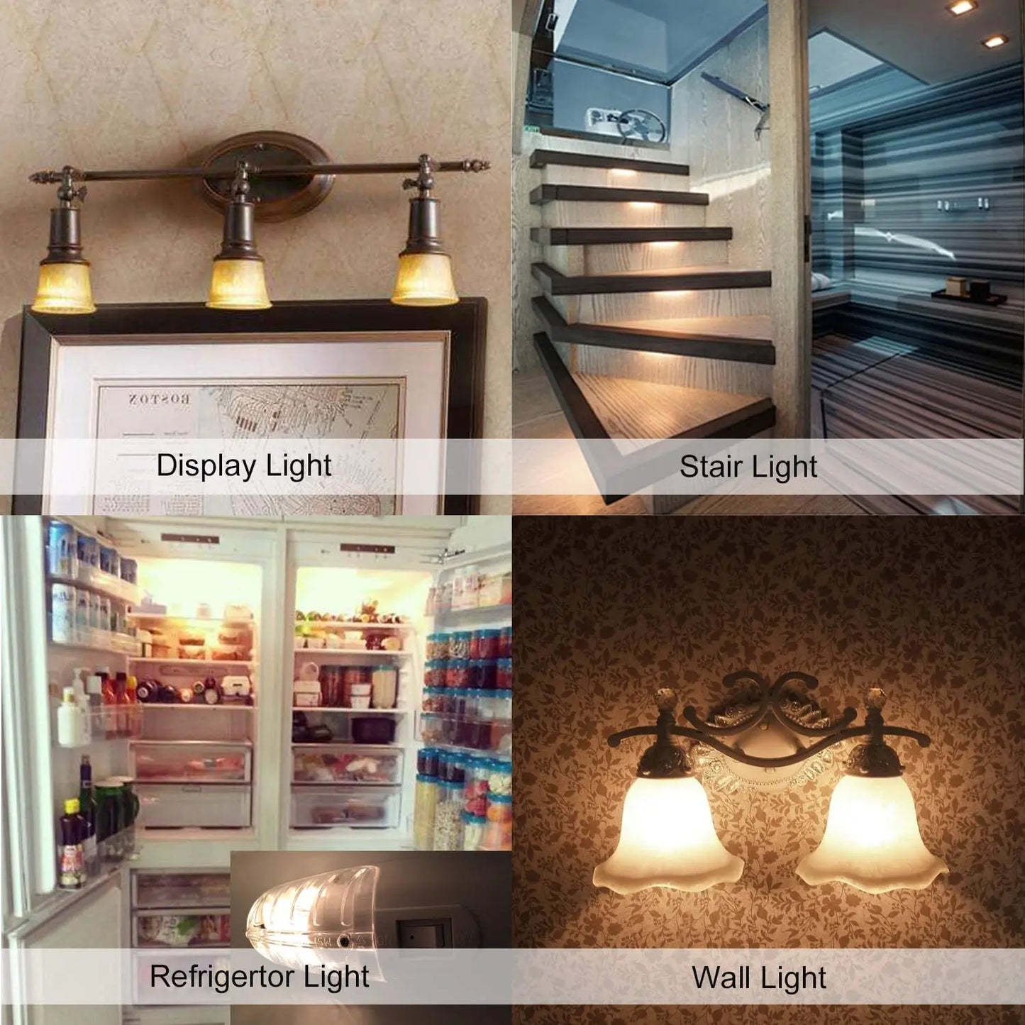 Grensk T22 1W E14 E12 220V LED Filament Candelabra Bulbs Dimmable Led Vintage Tubular Night Light Bulb 2200K 10 Watt Equivalent