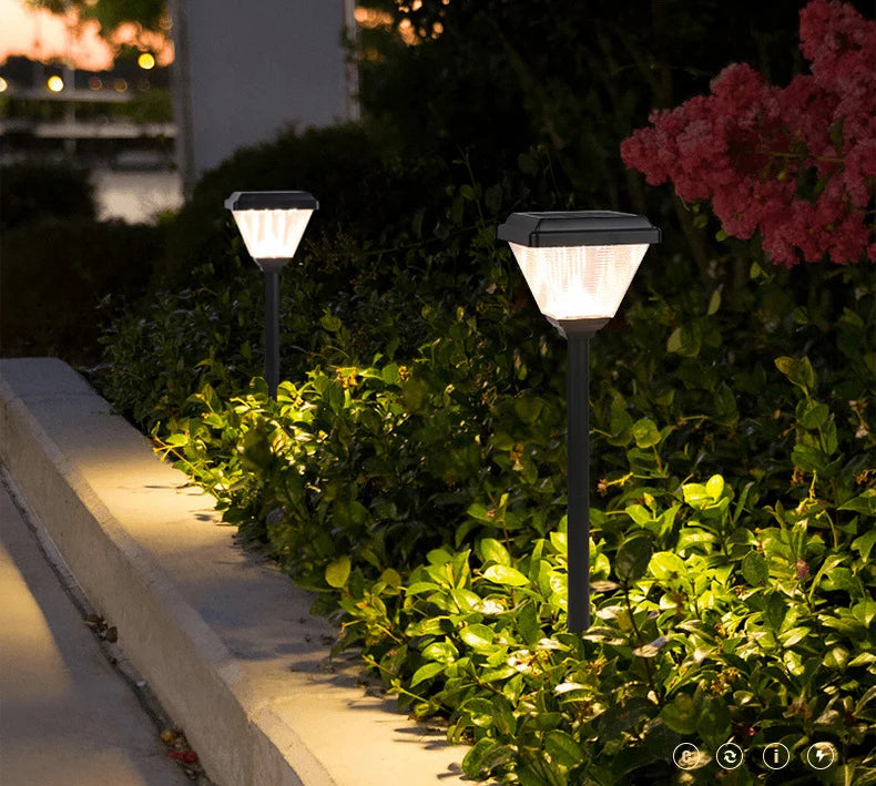 LED Solar Lamp Outdoor waterproof Torch Lights Solar Pathway Landscape Light Solar Lawn Lamp For Yard Patio Garden Decor