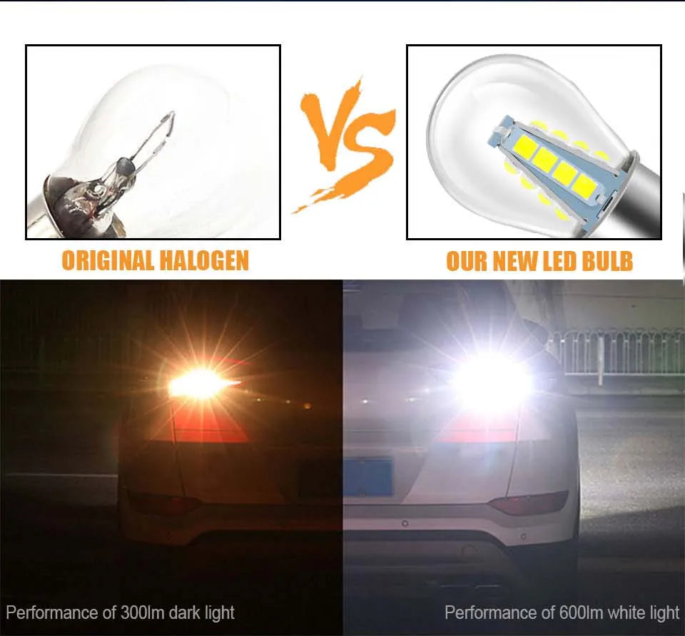 8/16 3030 chips led P21 5W bay15d car light S25 1157 auto vehicle reverse turning signal bulb lamp DRL white 6000K 12v 24v
