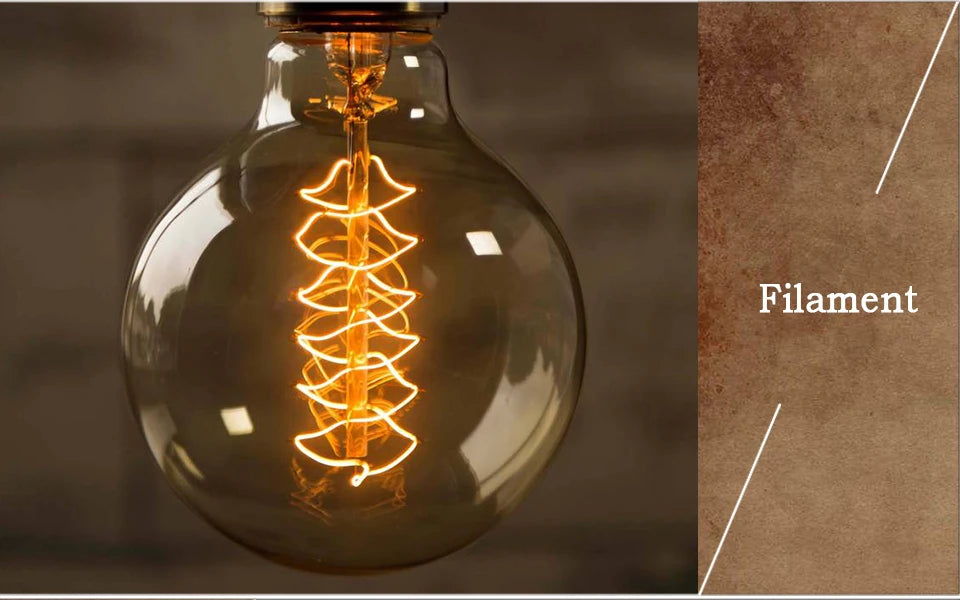 Retro Edison Bulb E27 220V 40W Ampoule Dimmable Vintage Bulb Edison Lamp Incandescent Light Bulb Home Decor Filament Light Bulb
