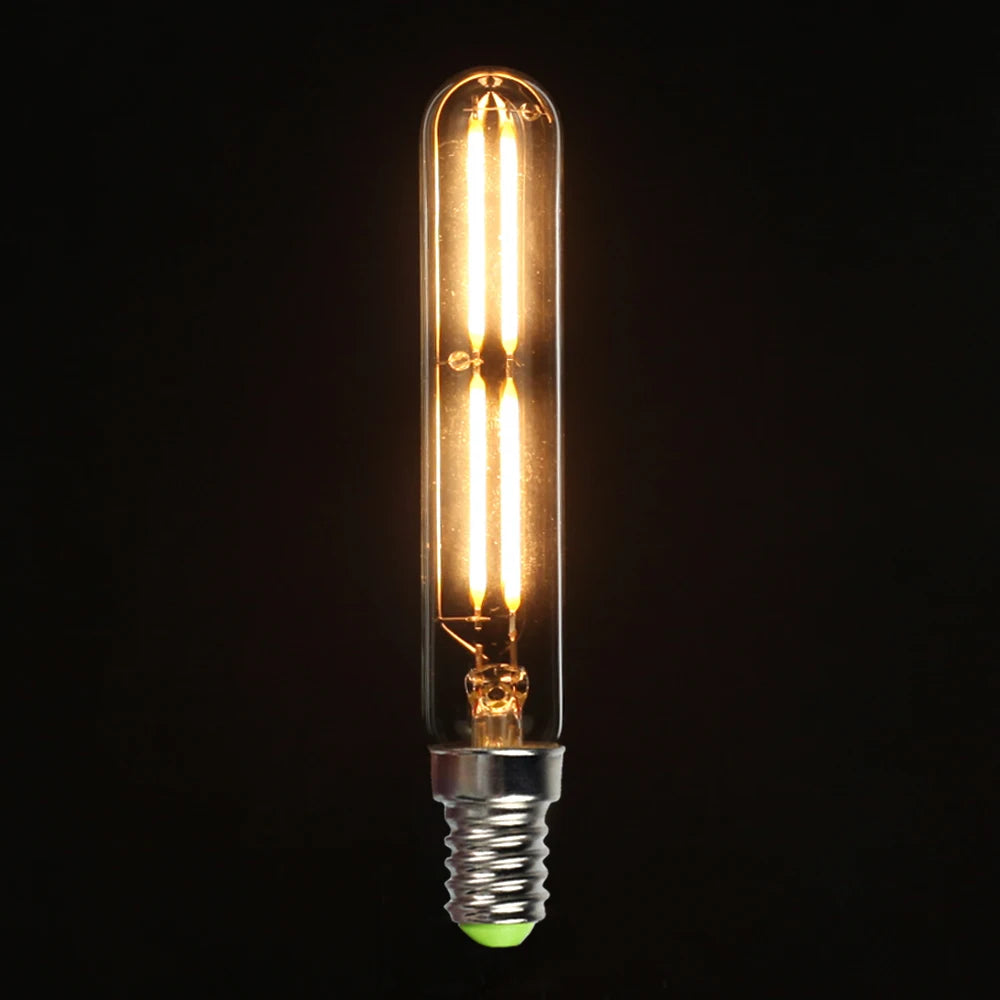 TIANFAN 2pc/Pack Led Bulb Vintage Light Bulb T20 Tubular 4W E14 Small Base Non Dimmable 220/240v E27 2700k Warm White