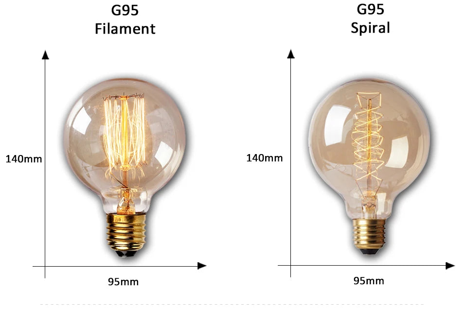 Retro Edison Bulb E27 220V 40W Ampoule Dimmable Vintage Bulb Edison Lamp Incandescent Light Bulb Home Decor Filament Light Bulb