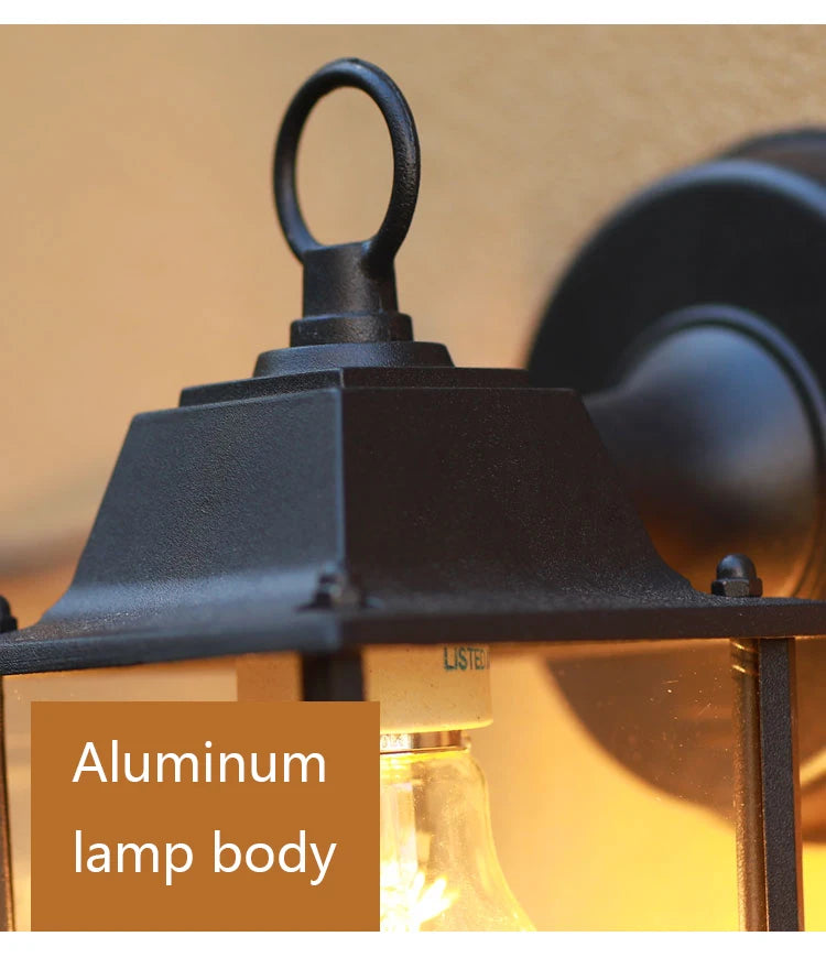 Retro Outdoor Wall Light Villa Garden Porch Wall Waterproof Lighting Courtyard Corridor Aisel Balcony Vintage E27 Fixtures