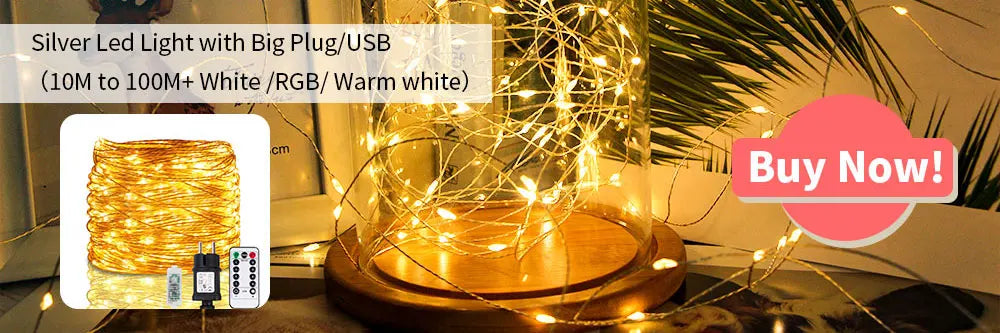 USB/Battery Power LED Ball Garland Lights Fairy String Waterproof Outdoor Lamp Christmas Holiday Wedding Party Lights Decoration