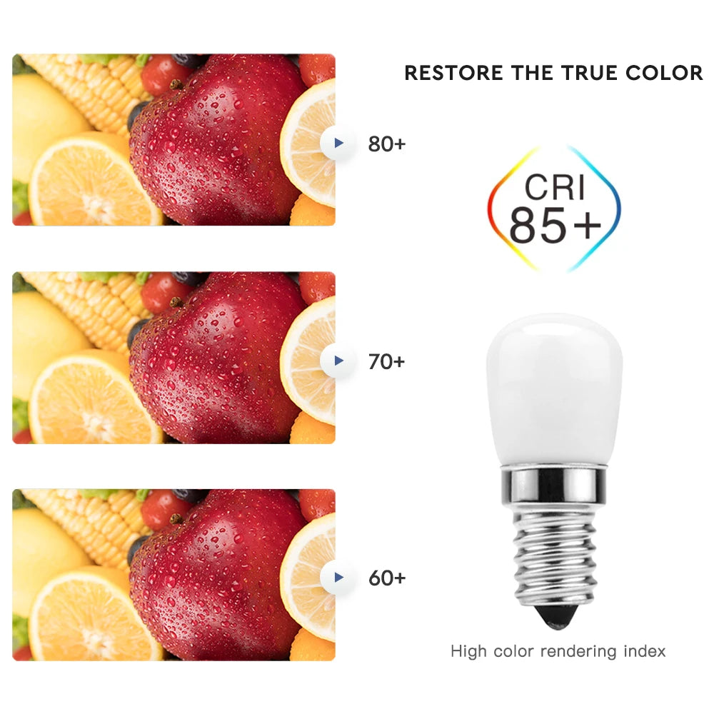 5pcs/lot LED Fridge Light Bulb E14 3W Refrigerator Corn bulb AC 220V LED Lamp White/Warm white Replace Halogen Chandelier Light