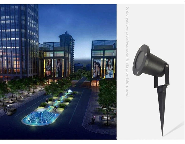 IP65 Outdoor Garden GU10 Mr16 220V 110V LED Lawn Spike Light Pond Path Landscape Spot Light Bulbs