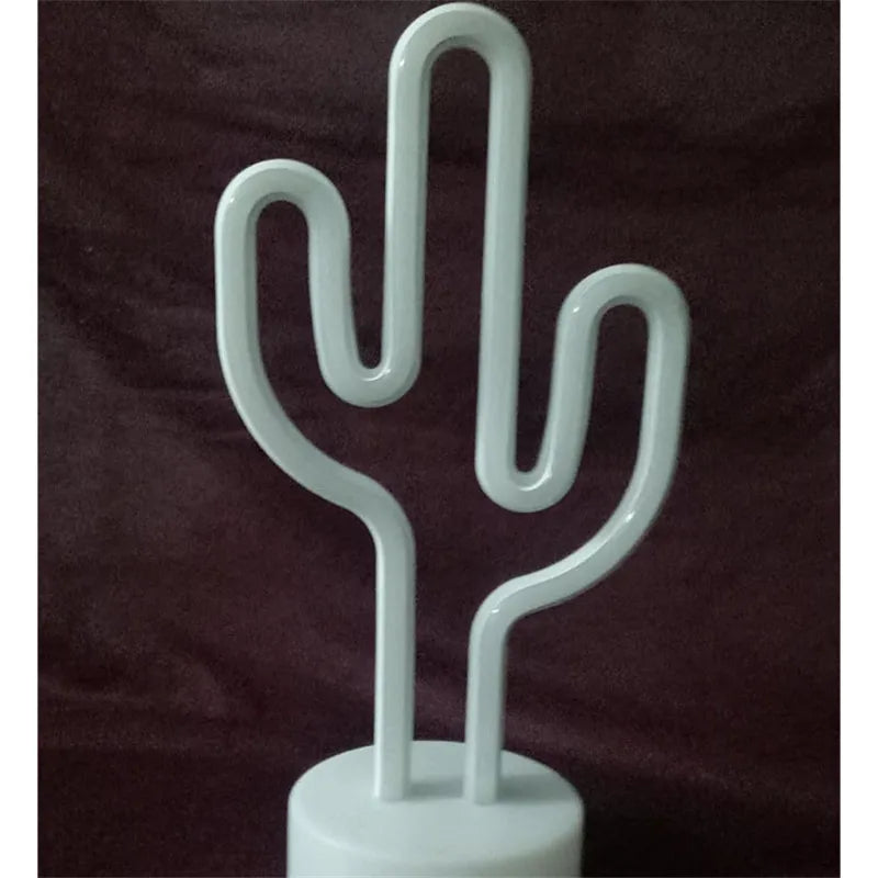 Flamingo Led Neon Light Coconut Tree Cactus Heart Shape Lamp Stand Colorful Home Room Decoration Christmas Night light