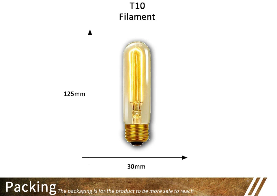 Retro Edison Bulb E27 220V 40W Ampoule Dimmable Vintage Bulb Edison Lamp Incandescent Light Bulb Home Decor Filament Light Bulb