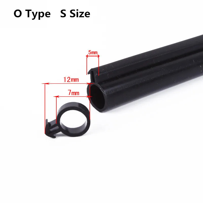 10M O Type Plastic Steel Door Window Sealing Strip Silicon Rubber door window seal Draft Stopper Hollow Bulb Barb Tubular Gasket