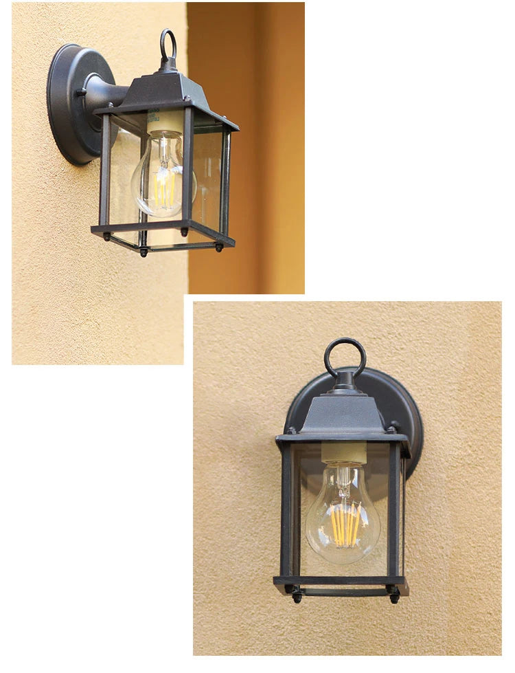 Retro Outdoor Wall Light Villa Garden Porch Wall Waterproof Lighting Courtyard Corridor Aisel Balcony Vintage E27 Fixtures