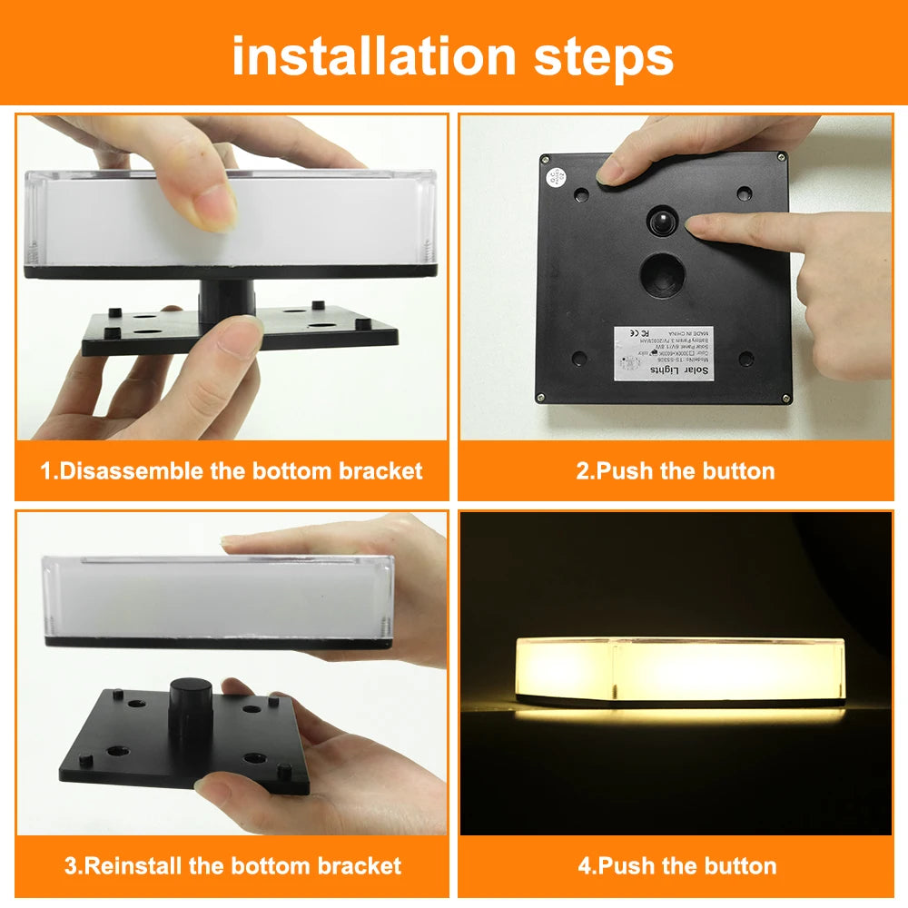 LED Solar Pillar Light Outdoor Garden Column Head Night Light for Courtyard Cottage Waterproof Solar Lamp Landscape Decoration