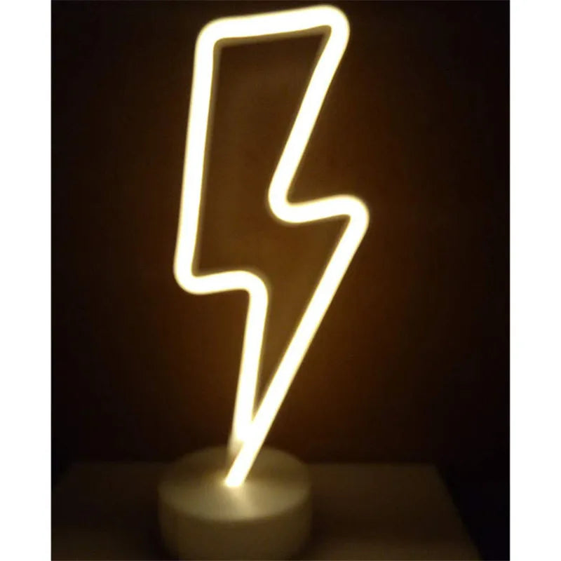 Flamingo Led Neon Light Coconut Tree Cactus Heart Shape Lamp Stand Colorful Home Room Decoration Christmas Night light
