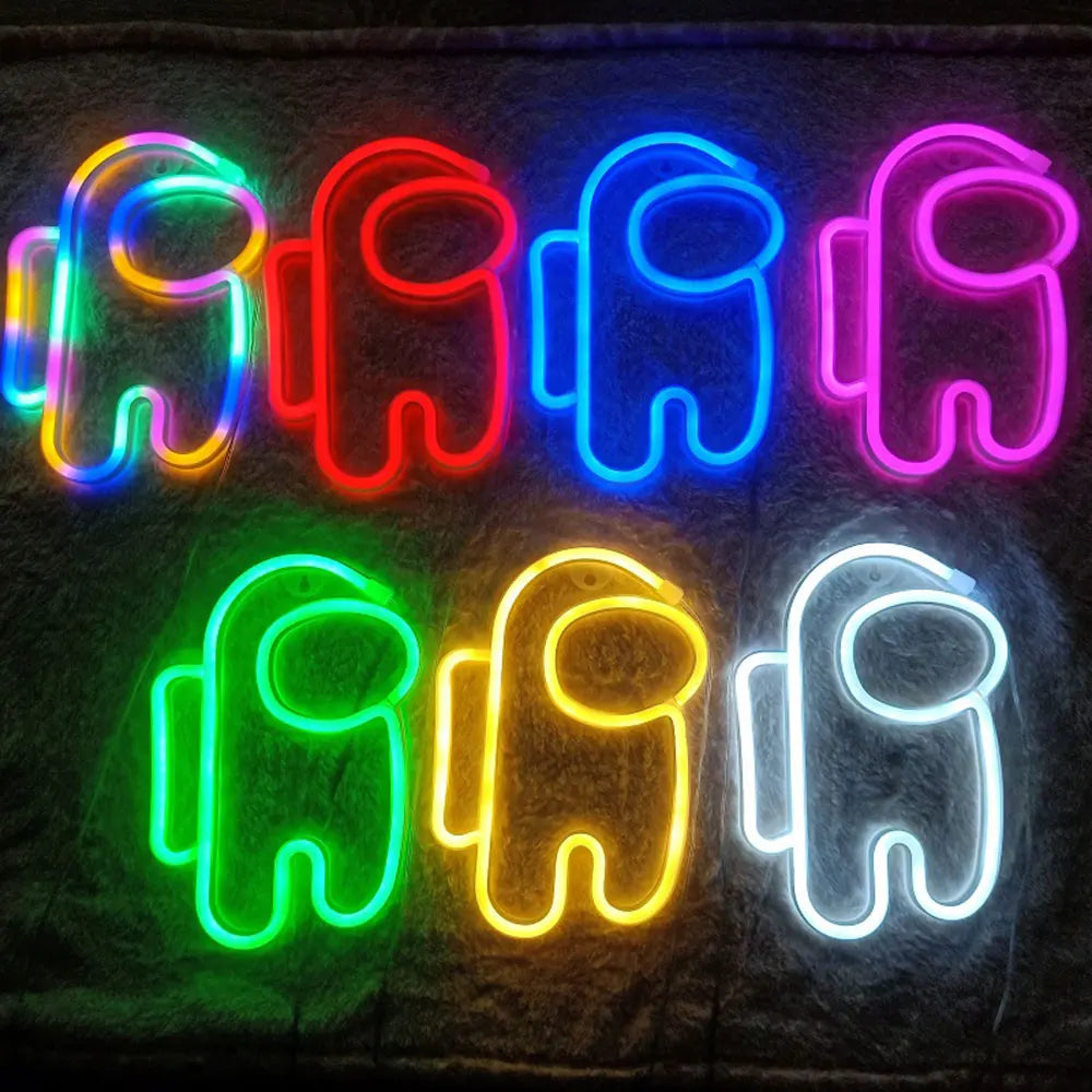 Astronaut Sign LED Neon Lamp Spaceman Bar Game Wall Lights Room Holiday Party Cool Decor Night Light Cosmonaut Birthday Gift