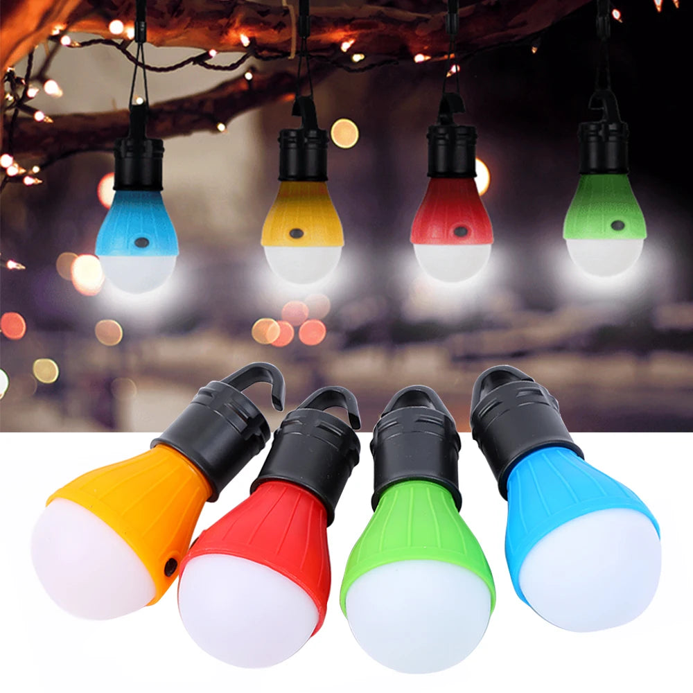 LED Tent Lamp Camping Light Portable LED Lantern Emergency Light Bulb Battery Operated 3 Mode Night Light for Backpacking Hiking