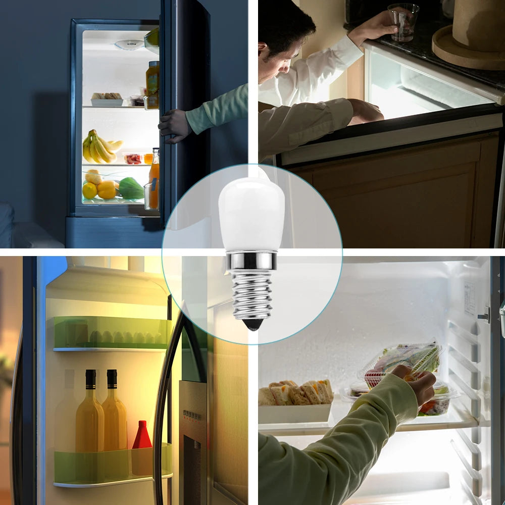 5pcs/lot LED Fridge Light Bulb E14 3W Refrigerator Corn bulb AC 220V LED Lamp White/Warm white Replace Halogen Chandelier Light