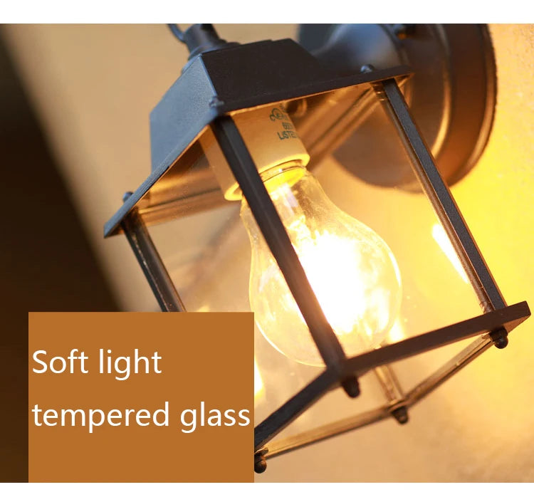 Retro Outdoor Wall Light Villa Garden Porch Wall Waterproof Lighting Courtyard Corridor Aisel Balcony Vintage E27 Fixtures