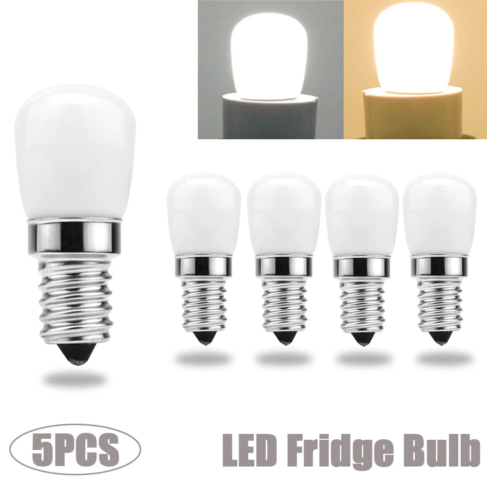 5pcs/lot LED Fridge Light Bulb E14 3W Refrigerator Corn bulb AC 220V LED Lamp White/Warm white Replace Halogen Chandelier Light