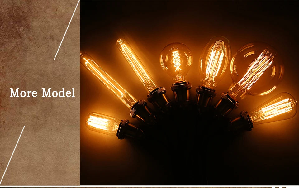 Retro Edison Bulb E27 220V 40W Ampoule Dimmable Vintage Bulb Edison Lamp Incandescent Light Bulb Home Decor Filament Light Bulb