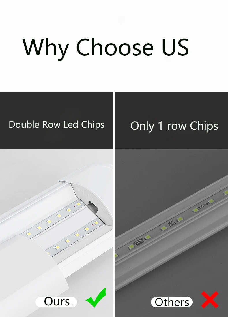 LED Kitchen Cabinet Lamps 220V 110V Led Lights Strip Lighting Fixture 10W 20W 30/50CM For Bedroom Closet Kitchen Lamp Tube Bar