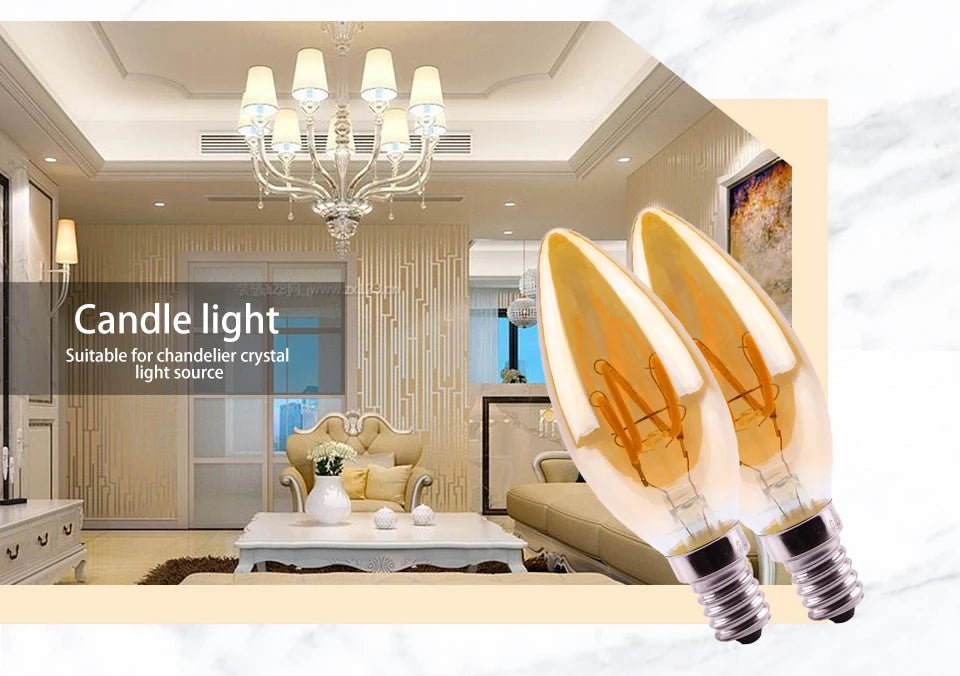 4Pcs/lot Retro Spiral Light LED Filament Bulb 220V ST64 G125 G95 G80 T45 C35 A60 4W 2200K Vintage Lamps For Decorative Lighting