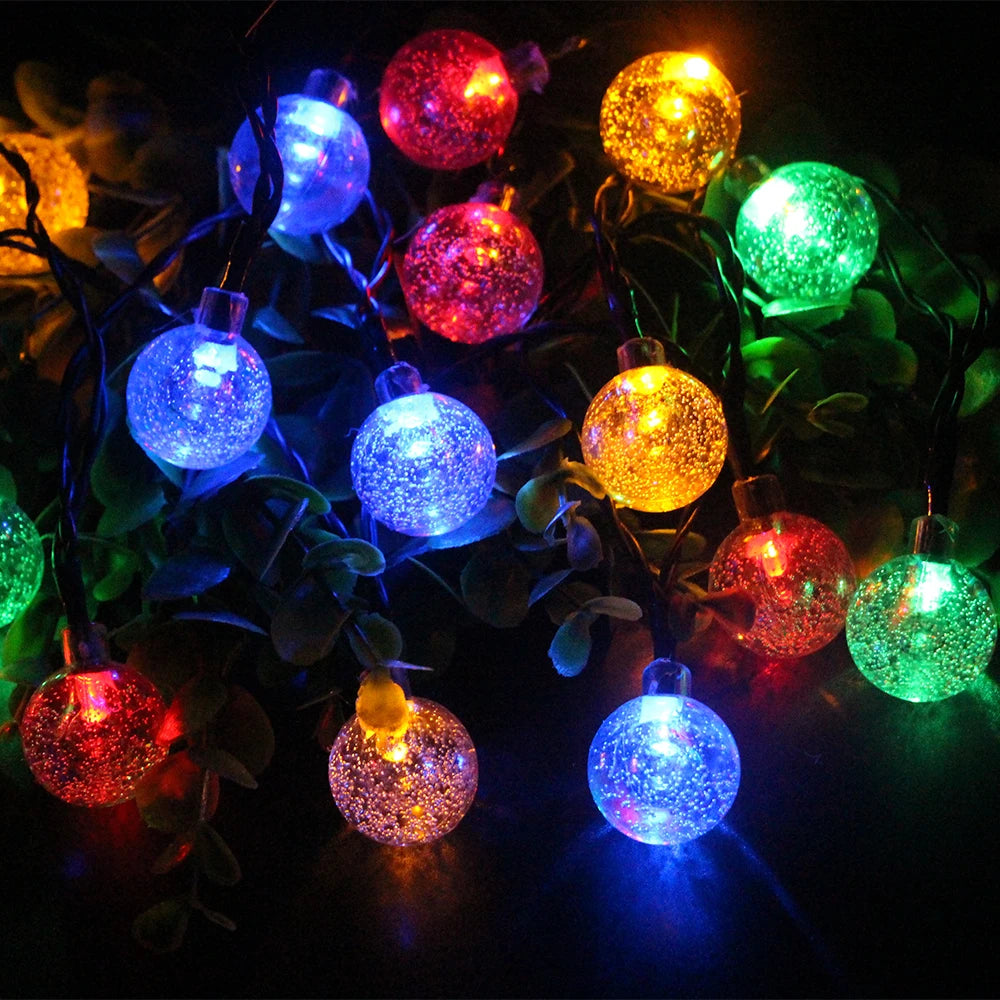USB/Battery Power LED Ball Garland Lights Fairy String Waterproof Outdoor Lamp Christmas Holiday Wedding Party Lights Decoration