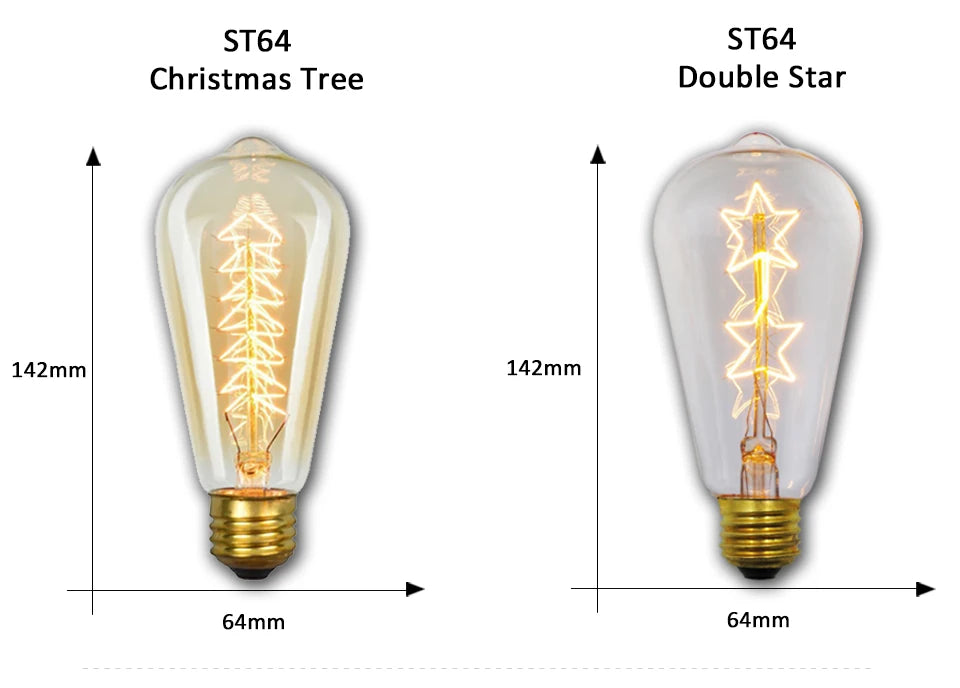 Retro Edison Bulb E27 220V 40W Ampoule Dimmable Vintage Bulb Edison Lamp Incandescent Light Bulb Home Decor Filament Light Bulb