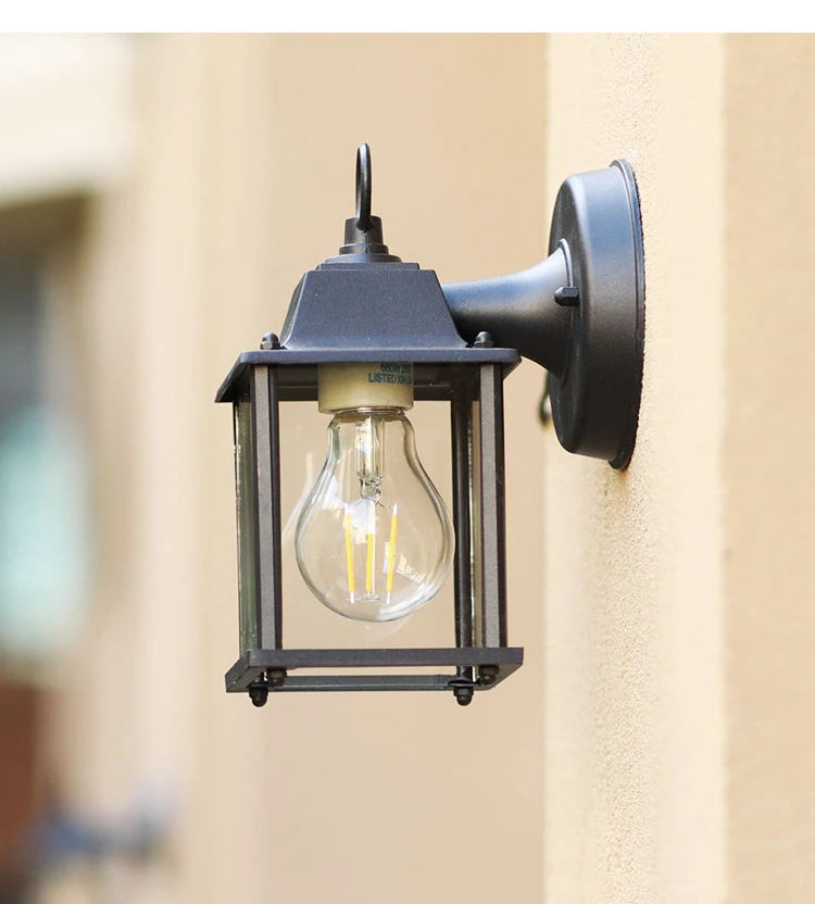 Retro Outdoor Wall Light Villa Garden Porch Wall Waterproof Lighting Courtyard Corridor Aisel Balcony Vintage E27 Fixtures