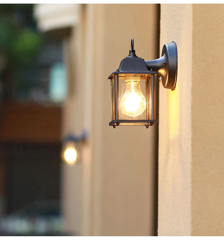 Retro Outdoor Wall Light Villa Garden Porch Wall Waterproof Lighting Courtyard Corridor Aisel Balcony Vintage E27 Fixtures