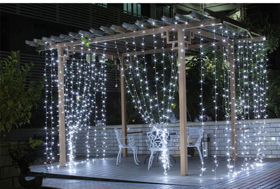 Outdoor Led Curtain Lights String Waterproof Icicle Light Garland On The Window Garden Lamp Fairy Light Christmas New Year Decor