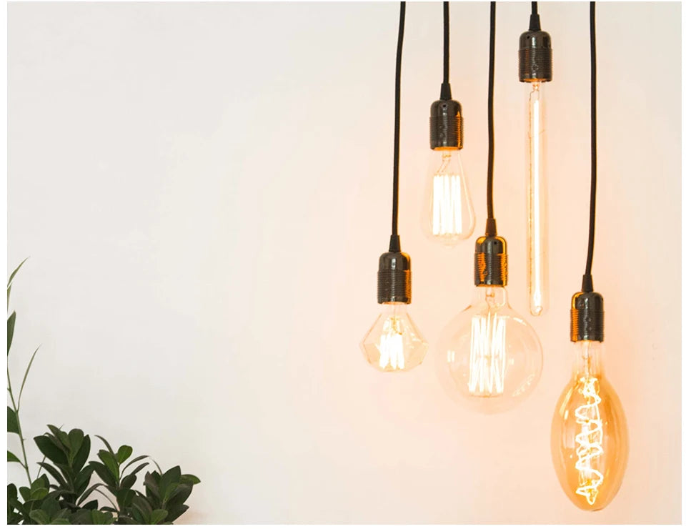Dimmable Retro Edison Light Bulb E27 AC 220V 110V 40W Vintage Industrial Decor Filament Bulb Lamps A19 ST64 T10 T45 G80 G95 G125