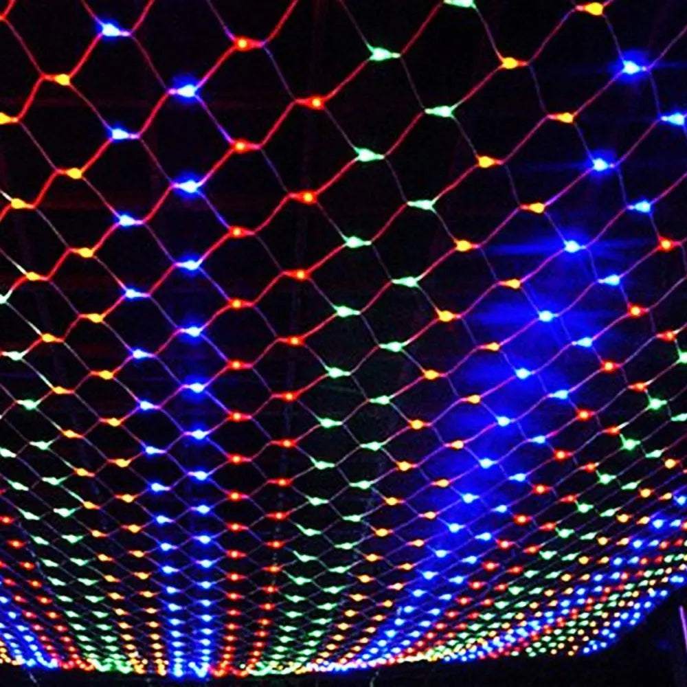 2x3M EU or US Plug LED Net Mesh Fairy String Light Garland Window Curtain Christmas Fairy Light Wedding Party Holiday Decoration