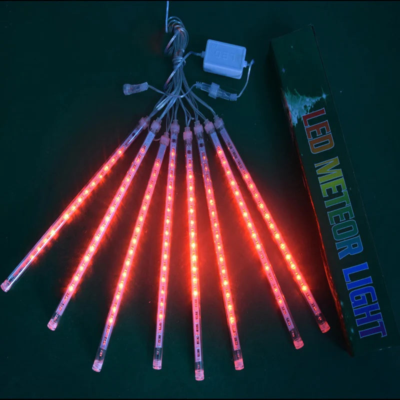 LED Meteor Shower Rain Lights Waterproof Falling Raindrop Fairy String Light for Christmas Holiday Party Patio Decor 30/50CM