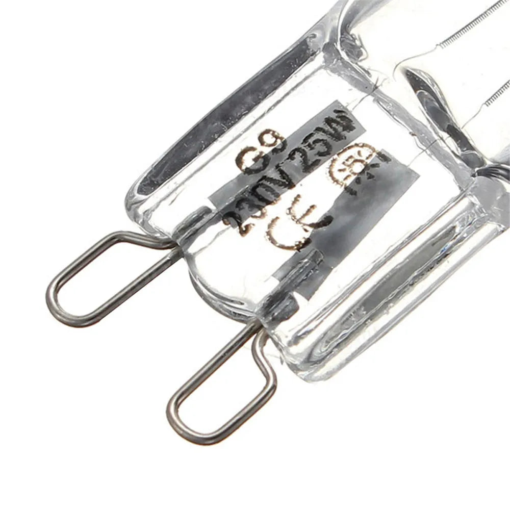 10pcs/lot G9 220-240V 25W 40W 60W Portable Warm White Halogen Bulb Light Lamp 3000-3500K Globe 230V Capsule Clear Bulbs