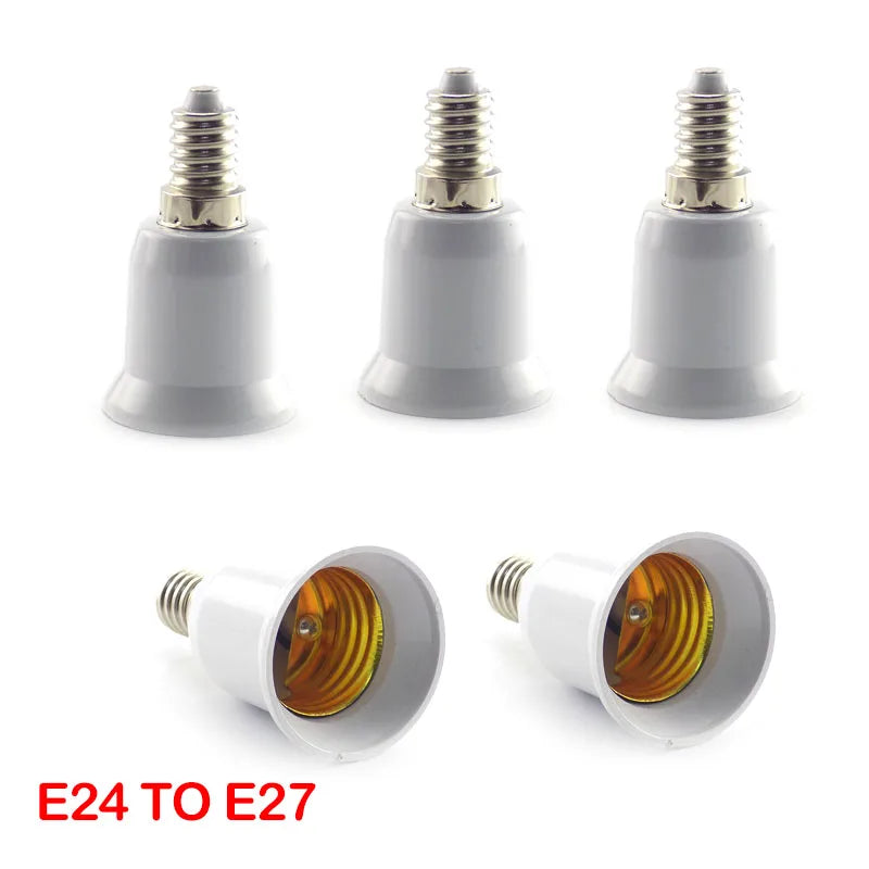 5PCS E14 to E27 Lamp Bulb Socket base Holder Converter 110v 220V Light Adapter Conversion Fireproof home room Lighting