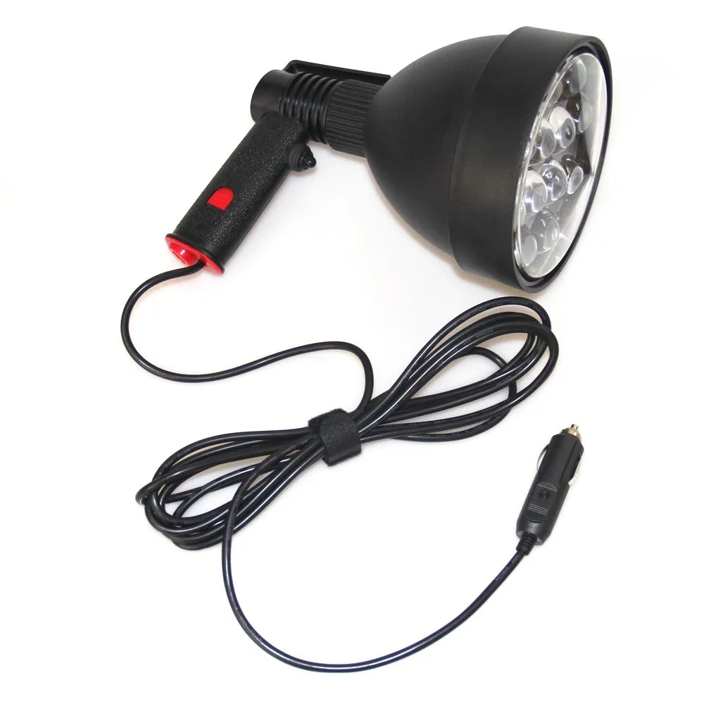 Powerful 12V CREE 60W LED Hunting Lamp 5400LM Handheld Spotlight Portable Lantern For Marine Farming Camping