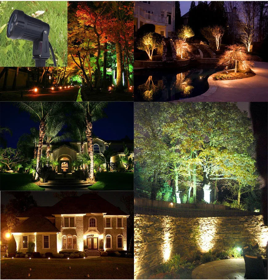 GU10 Garden Lawn Lamp Landscape Spike Light Housing Waterproof Pathway Spot Light Bulb Fitting