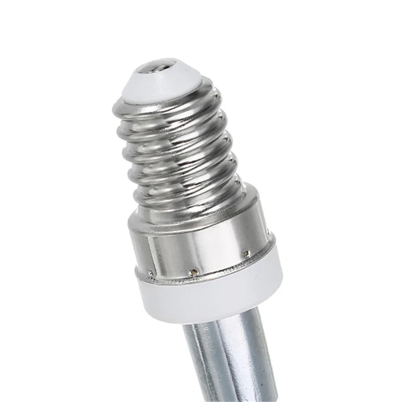 1pcs AC250V E14 to E27 Flexible Extend Bulb Base Lamp Extension Adapter Screw Holder Socket Converter 18CM White