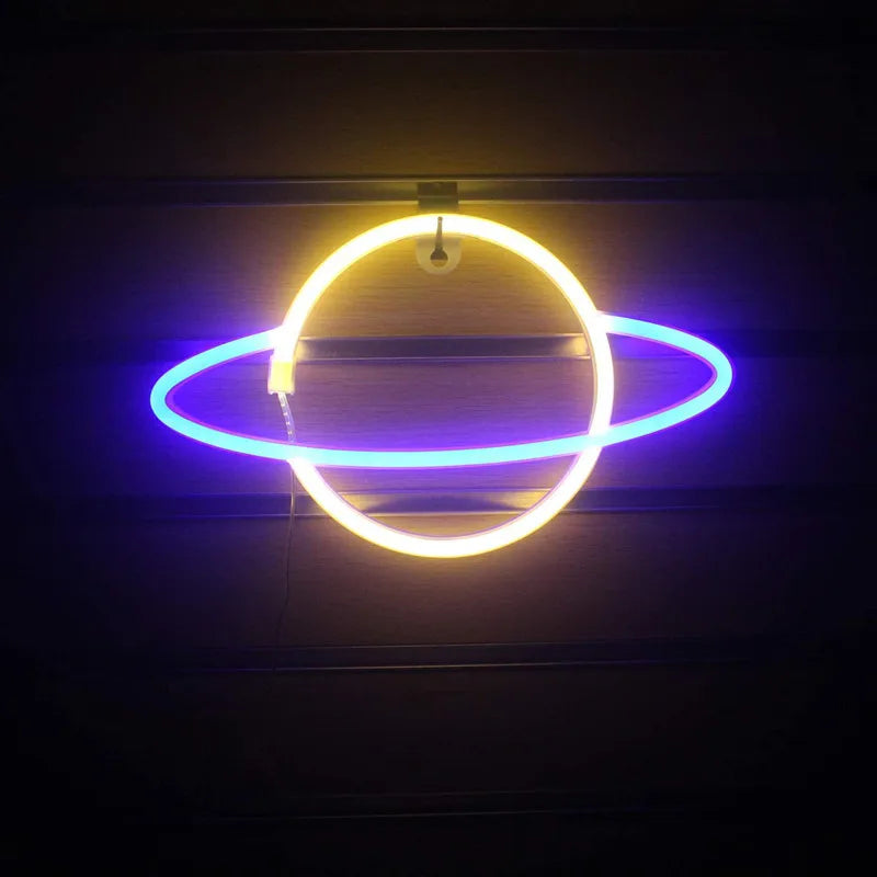Rocket Bar Neon Sign Light Party Wall Hanging LED for Xmas Shop Window Art Wall Decor Neon Lights Lamp USB or Battery Powered