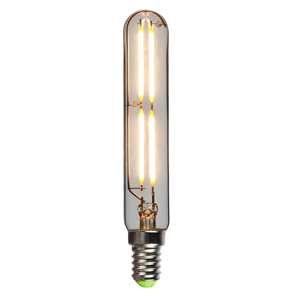 TIANFAN 2pc/Pack Led Bulb Vintage Light Bulb T20 Tubular 4W E14 Small Base Non Dimmable 220/240v E27 2700k Warm White