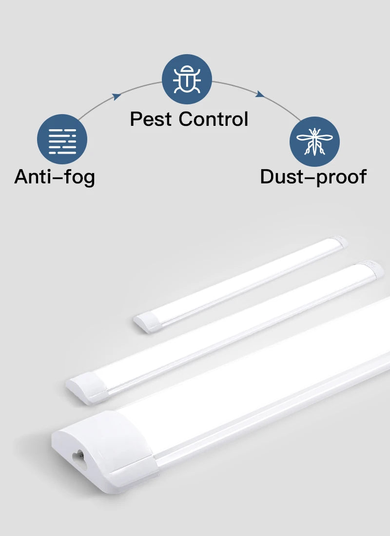 LED Kitchen Cabinet Lamps 220V 110V Led Lights Strip Lighting Fixture 10W 20W 30/50CM For Bedroom Closet Kitchen Lamp Tube Bar