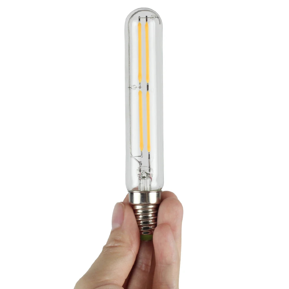 TIANFAN 2pc/Pack Led Bulb Vintage Light Bulb T20 Tubular 4W E14 Small Base Non Dimmable 220/240v E27 2700k Warm White