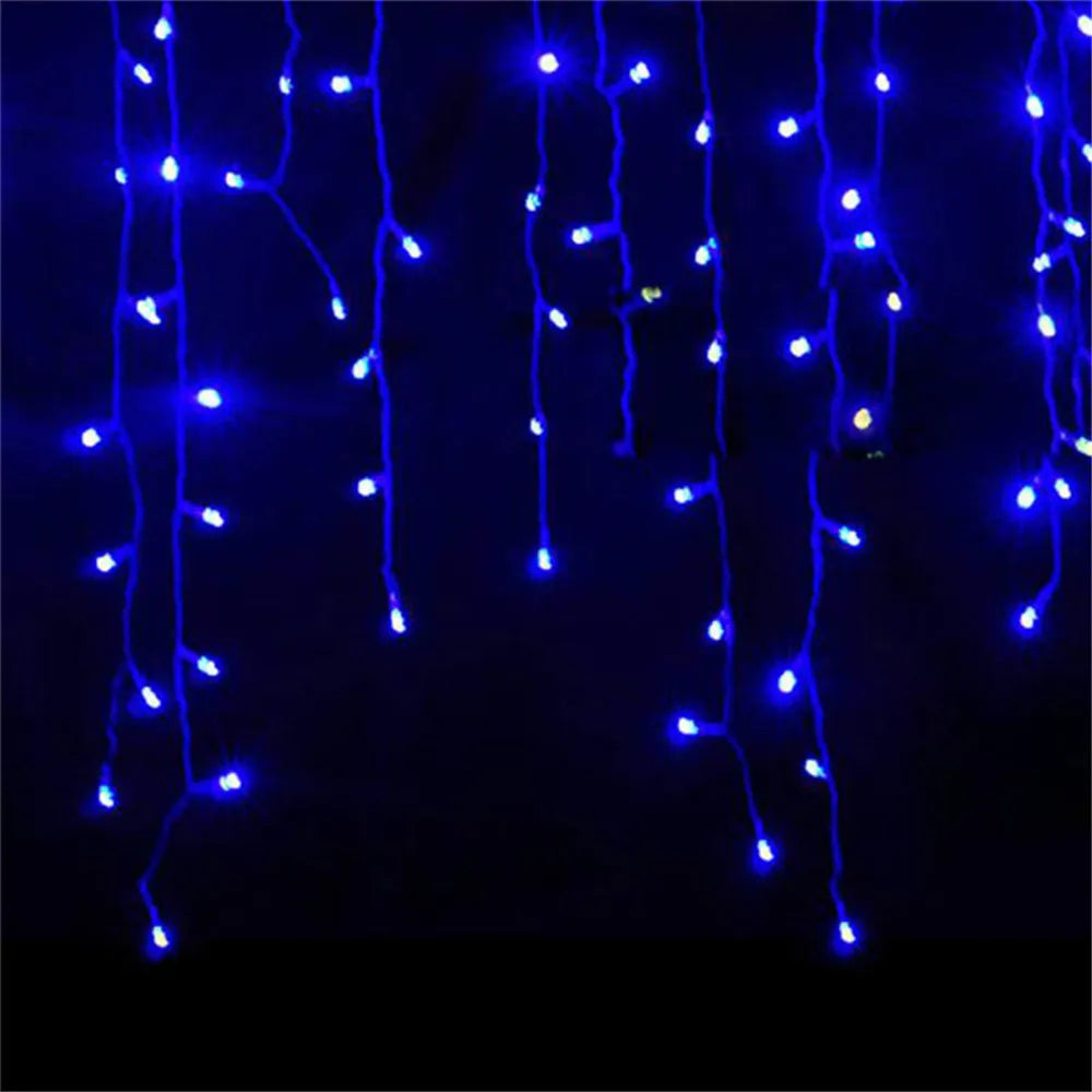 Christmas Lights Waterfall Outdoor Decoration 5M Droop 0.4-0.6m Led Lights Curtain String Lights Party Ggarden Eaves Decoration
