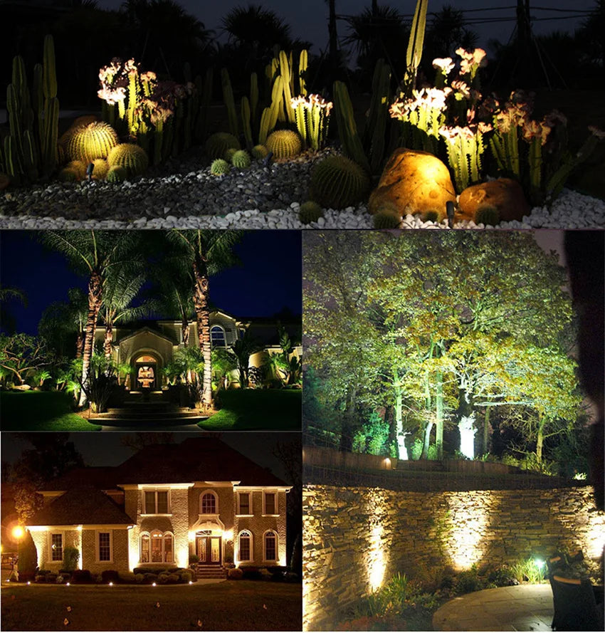 GU10 Garden Lawn Lamp Landscape Spike Light Housing Waterproof Pathway Spot Light Bulb Fitting
