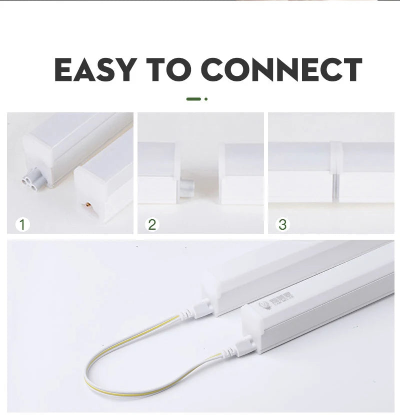 LED Kitchen Cabinet Lamps 220V 110V Led Lights Strip Lighting Fixture 10W 20W 30/50CM For Bedroom Closet Kitchen Lamp Tube Bar